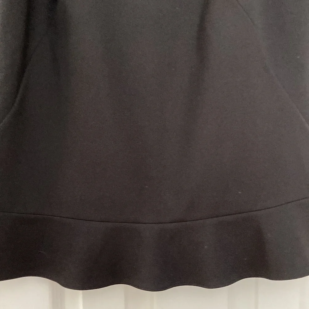 Jcrew black peplum structured top